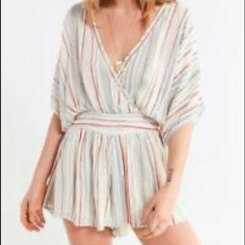 Urban outfitters moonstruck stripe romper - M EUC
